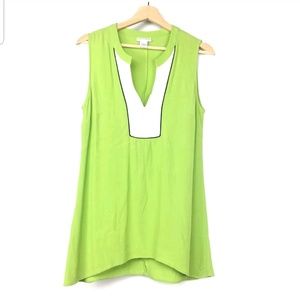 Soft Surroundings Tunic Sleeveless Top Green white
